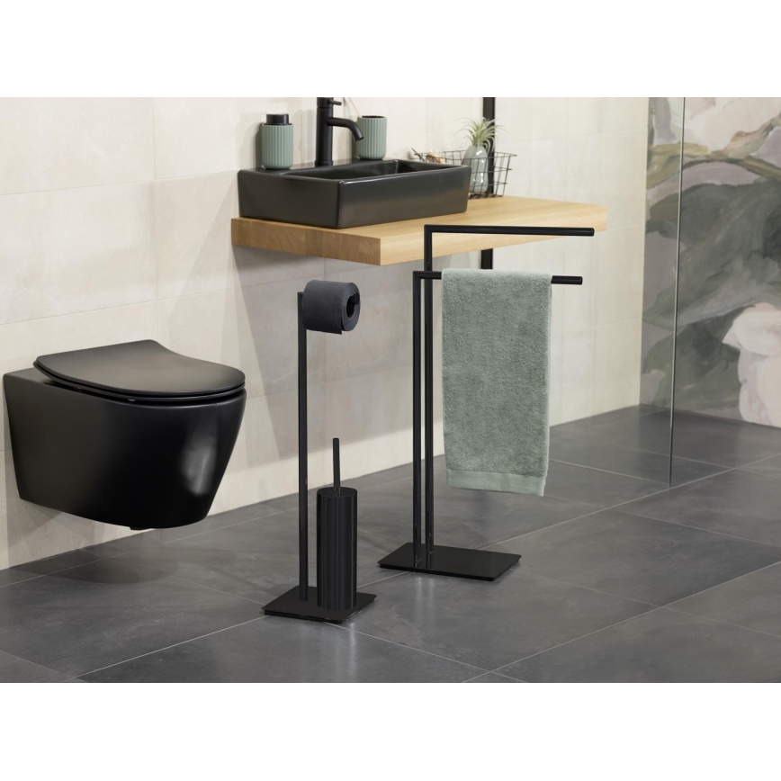 WENKO 71556800 - RECCO WC-szett, 20x71,5 cm, fekete