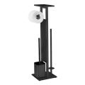 WENKO 71558800 - WC-szett DEBAR 21x70,5 cm rozsdamentes acél/fekete
