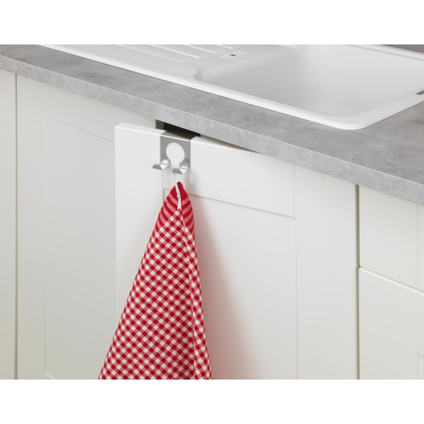 WENKO 8411100 - Rozsdamentes acél kampó, 5 x 5 cm, ezüstszínű