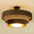 WENTA felületre szerelhető csillár, 1xE27/60W/230V, átmérő 50 cm, barna/juta