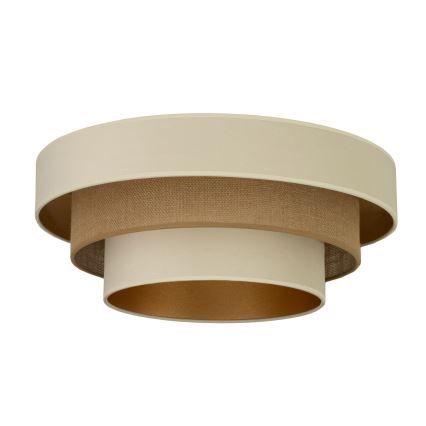WENTA mennyezeti lámpa 1xE27/60W/230V, Ø 50 cm, bézs/juta