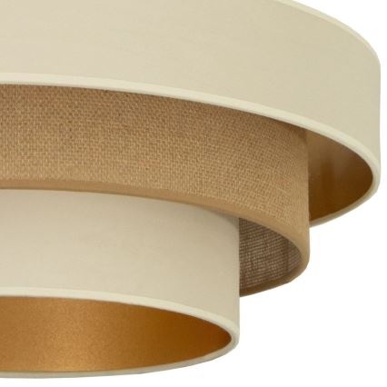 WENTA mennyezeti lámpa 1xE27/60W/230V, Ø 50 cm, bézs/juta