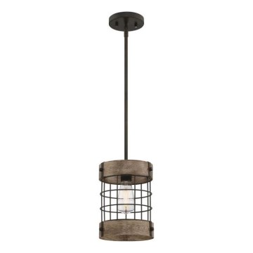 Westinghouse 61180 - Kábeles függőlámpa LANGSTON 1xE27/60W/230V átm. 19 cm fenyő