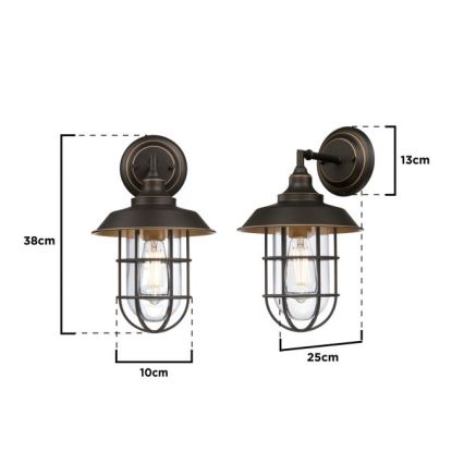 Westinghouse 6121640 - LED kültéri fali lámpa IRON HILL 1xE27/60W/230V IP44