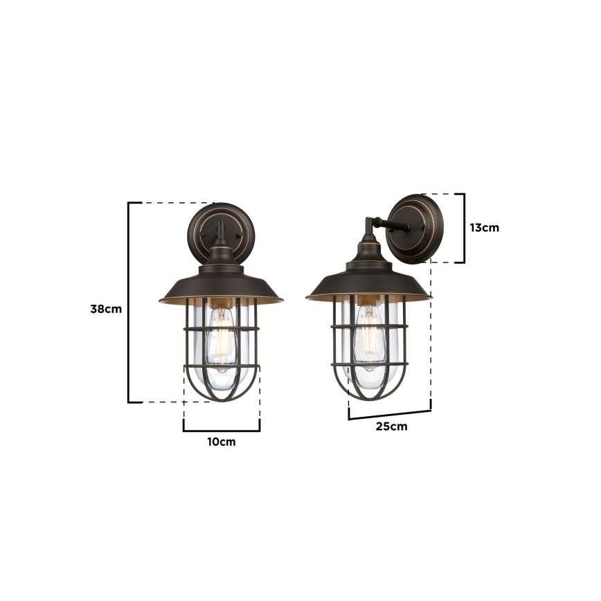 Westinghouse 6121640 - LED kültéri fali lámpa IRON HILL 1xE27/60W/230V IP44