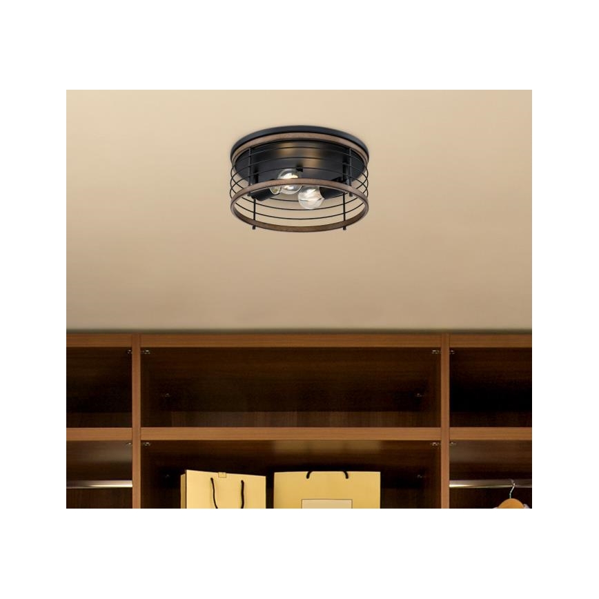 Westinghouse 61250 - Mennyezeti lámpa ACKTON 2xE27/60W/230V barnwood