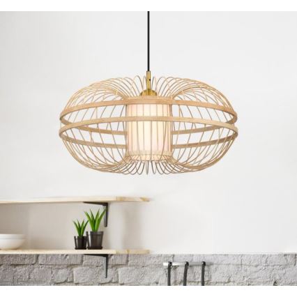 Westinghouse 61255 - Csillár zsinóron TULCEA 1xE27/60W/230V bambusz