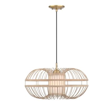 Westinghouse 61255 - Csillár zsinóron TULCEA 1xE27/60W/230V bambusz