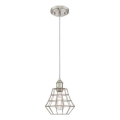 Westinghouse 6337240 - Kábeles csillár NATHAN 1xE27/60W/230V átm. 19 cm ezüst