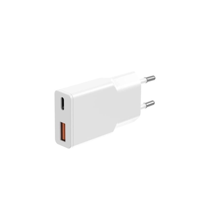 Winner Group - 30 W GaN töltőadapter, 1× USB-A + 1× USB-C, fehér
