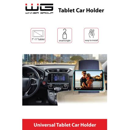 Winner Group - Autós tépőzáras tablet tartó fekete