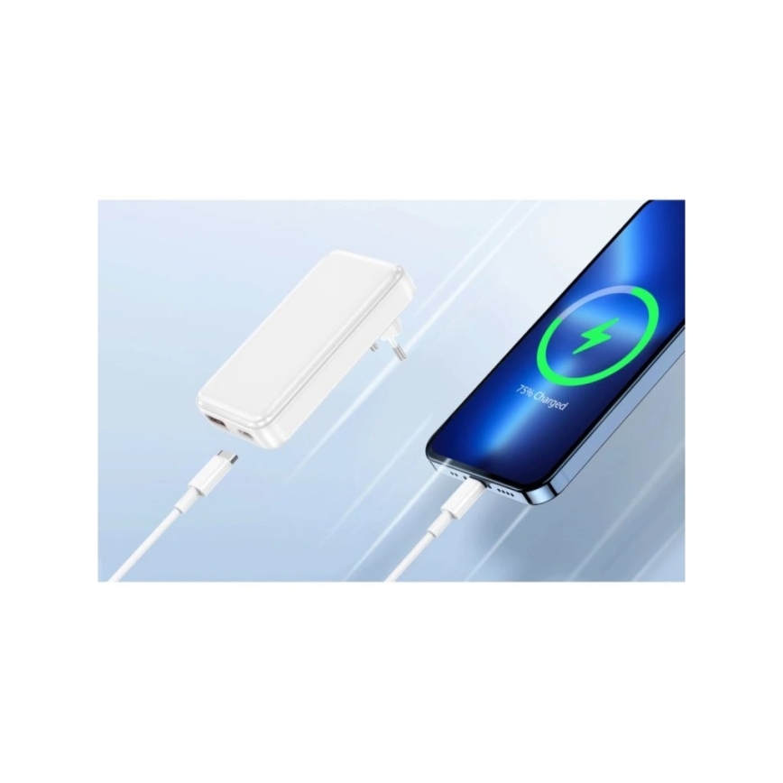 Winner Group - GaN töltőadapter 1xUSB-A + 1xUSB-C 30W fehér