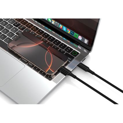 Winner Group - USB vezeték USB-C / USB-C 240W 1m fekete