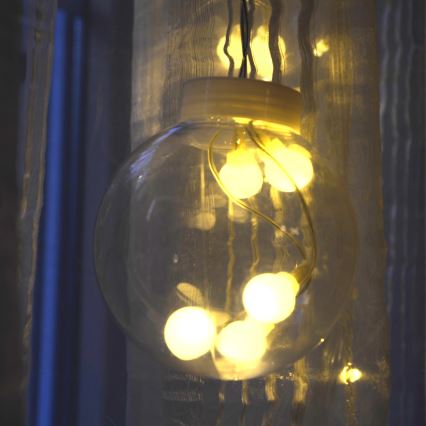 WISH BALLS LED-függöny, 108 LED, 8 üzemmód, 4,5 m, meleg fehér
