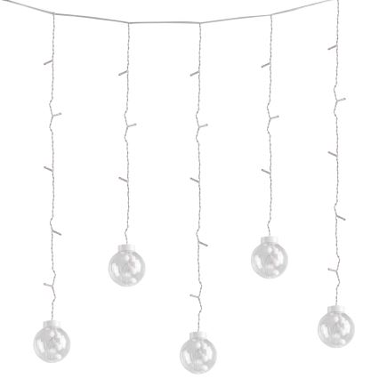 WISH BALLS LED-függöny, 108 LED, 8 üzemmód, 4,5 m, meleg fehér