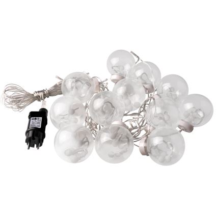 WISH BALLS LED-függöny, 108 LED, 8 üzemmód, 4,5 m, meleg fehér