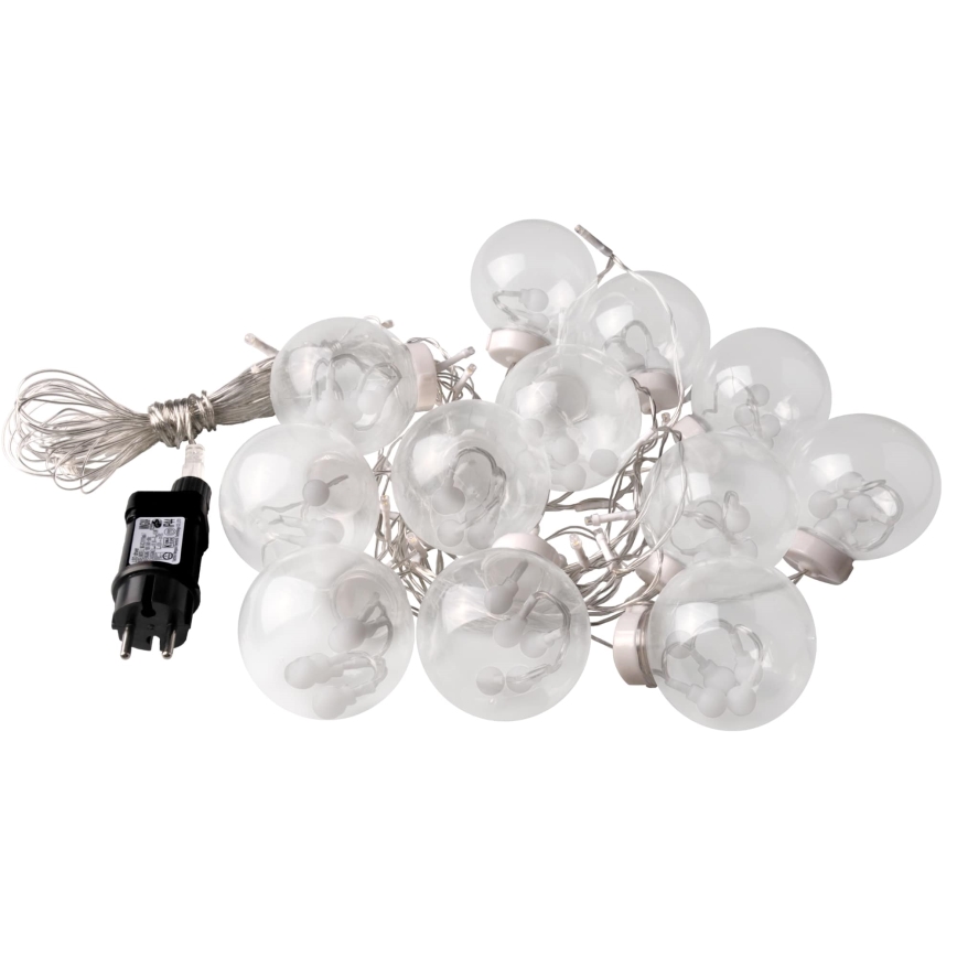 WISH BALLS LED-függöny, 108 LED, 8 üzemmód, 4,5 m, meleg fehér
