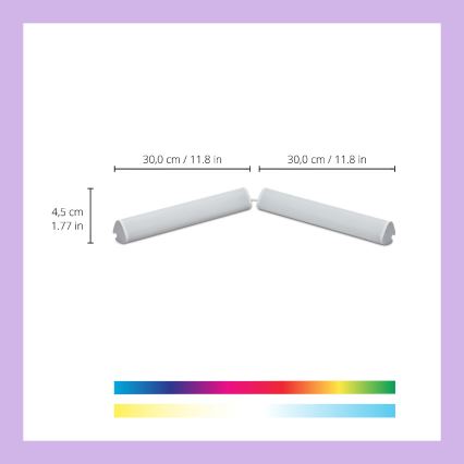 WiZ - KÉSZLET 2x LED RGBW Dimmelhető lámpa BAR LED/5,5W/230V 2200-6500K Wi-Fi