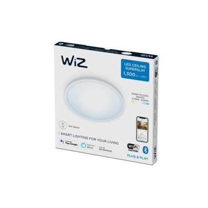 WiZ - LED Dimmelhető mennyezeti lámpa SUPERSLIM LED/14W/230V 2700-6500K Wi-Fi fehér