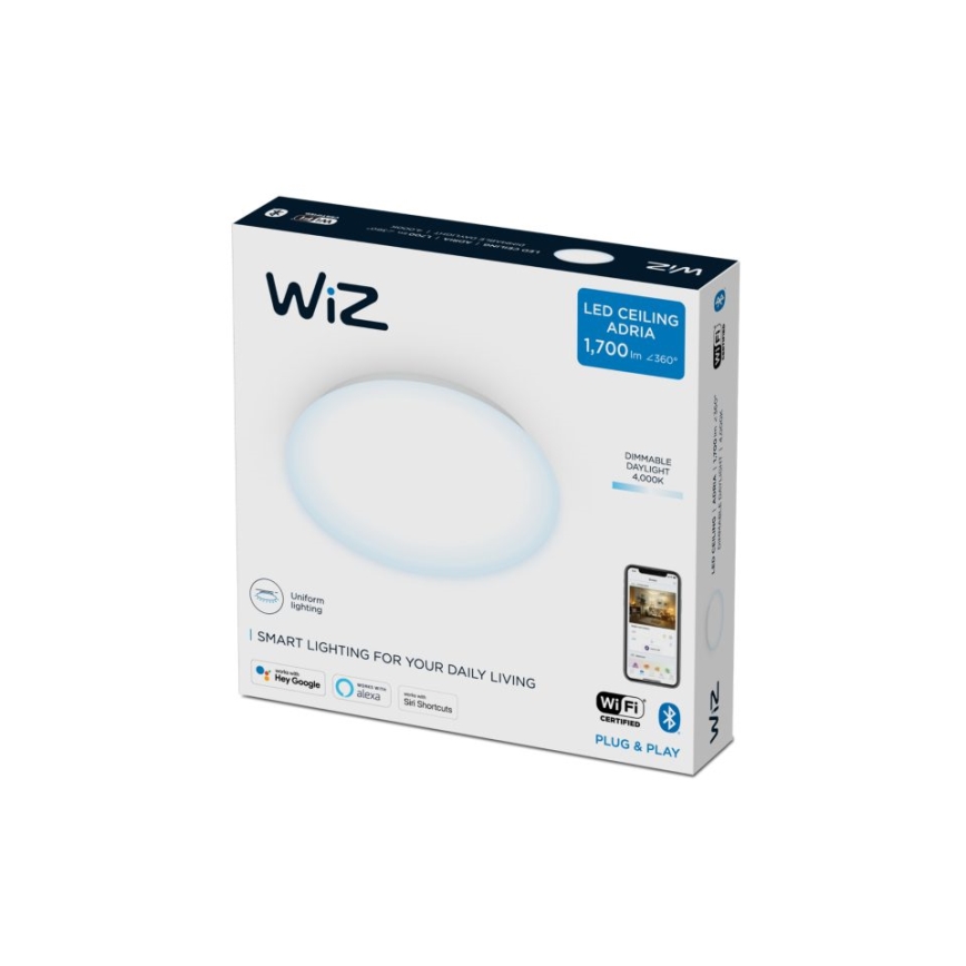 WiZ - LED Dimmelhető mennyezeti lámpa SUPERSLIM LED/17W/230V 4000K Wi-Fi