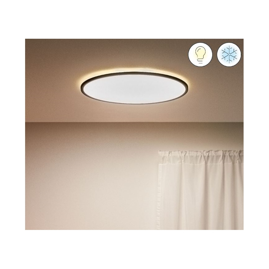 WiZ - LED Dimmelhető mennyezeti lámpa SUPERSLIM LED/32W/230V 2700-6500K Wi-Fi fekete