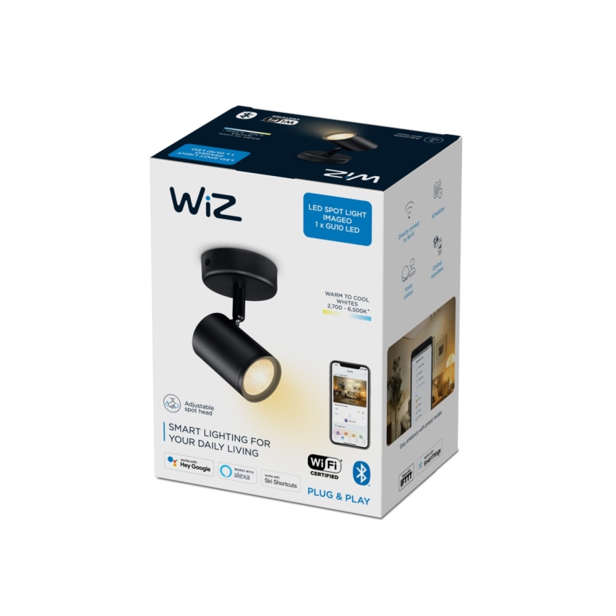 WiZ - LED Dimmelhető spotlámpa IMAGEO 1xGU10/4,9W/230V 2700-6500K CRI 90 Wi-Fi fekete