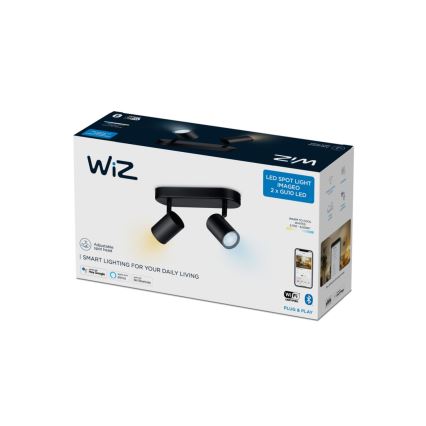 WiZ - LED Dimmelhető spotlámpa IMAGEO 2xGU10/4,9W/230V 2700-6500K Wi-Fi CRI 90 fekete