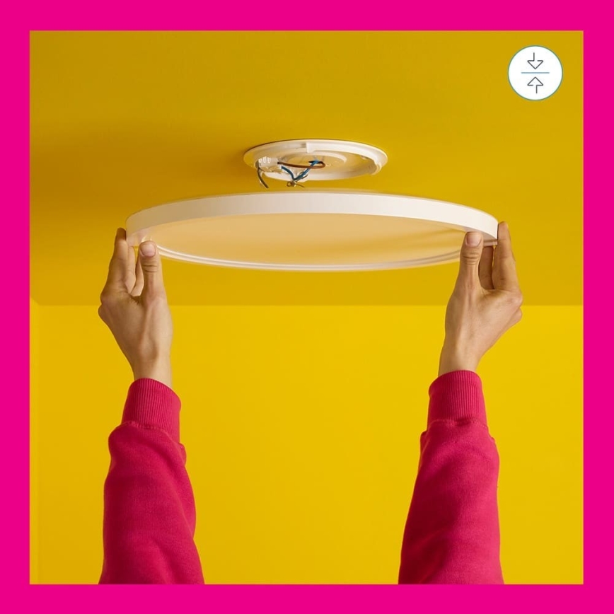 WiZ - LED RGB Dimmelhető mennyezeti lámpa SUPERSLIM LED/32W/230V 2700-6500K Wi-Fi fehér