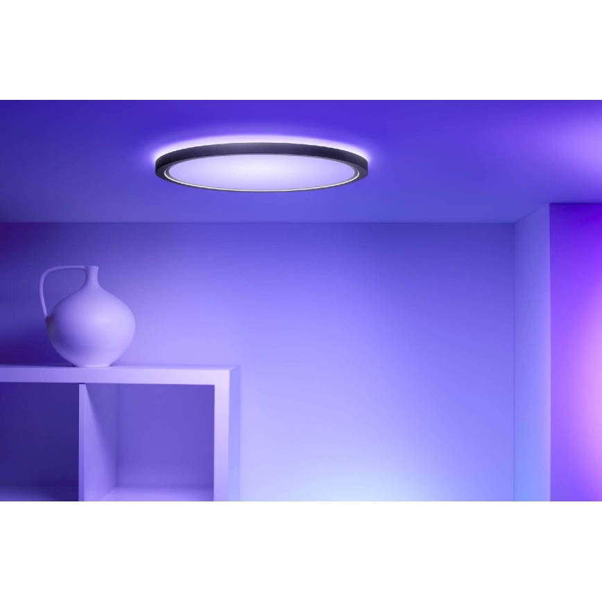 WiZ - LED RGB Dimmelhető mennyezeti lámpa SUPERSLIM LED/32W/230V 2700-6500K Wi-Fi fekete