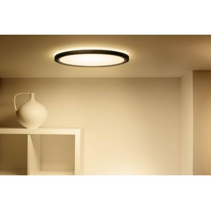 WiZ - LED RGB Dimmelhető mennyezeti lámpa SUPERSLIM LED/32W/230V 2700-6500K Wi-Fi fekete