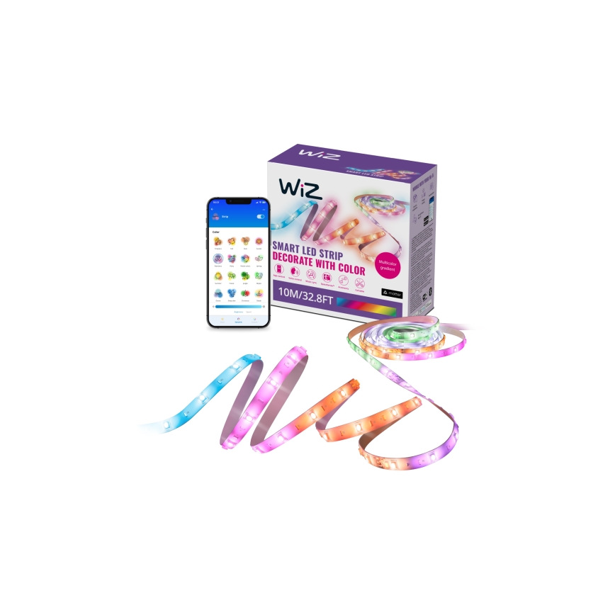 WiZ - LED RGBIC dimmelhető szalag 10m LED/21W/230V 2700-6500K Wi-Fi