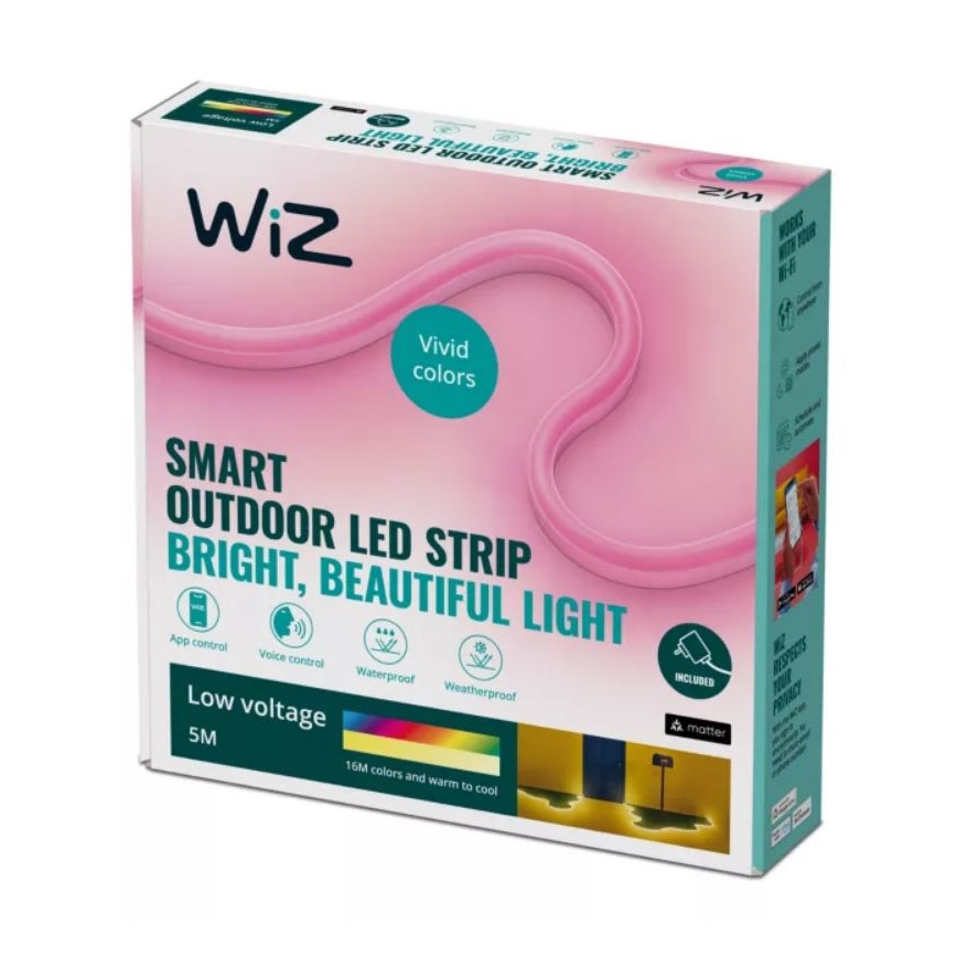 WiZ - LED RGBW Dimmelhető kültéri szalag 5m LED/24W/230V 2700-5000K Wi-Fi IP65