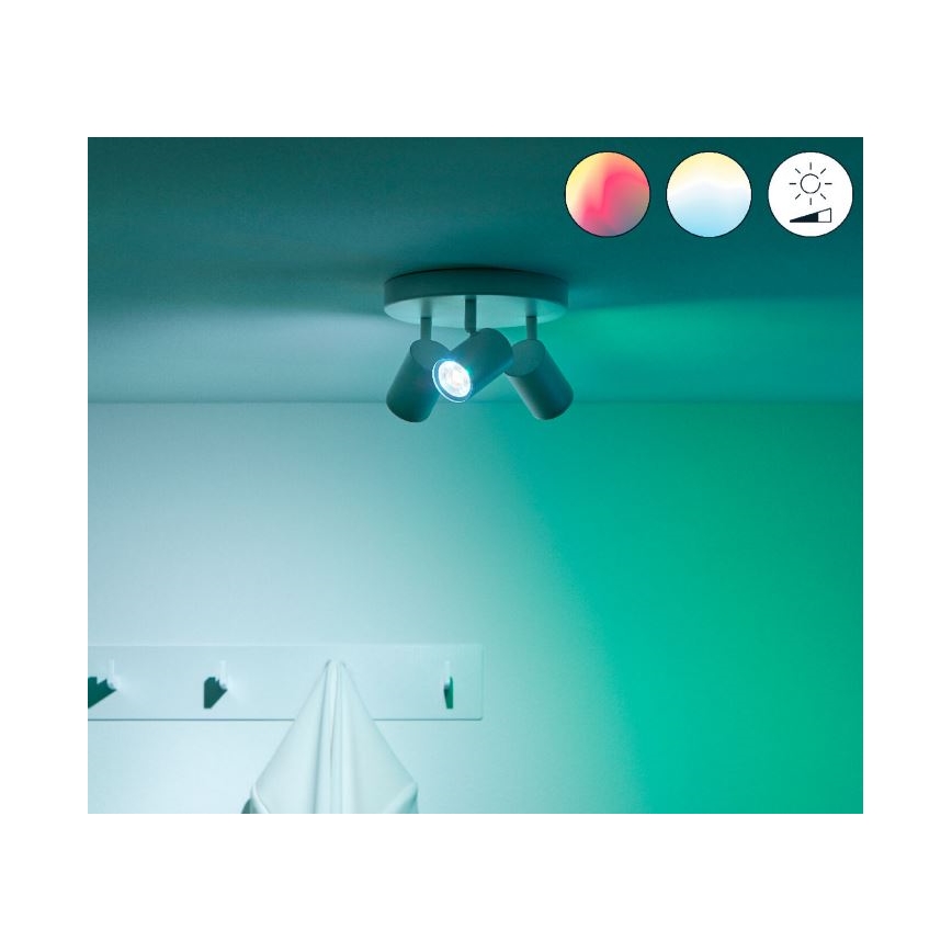 WiZ - LED RGBW dimmelhető spotlámpa IMAGEO 3xGU10/4,9W/230V 2200-6500K Wi-Fi CRI 90 fehér