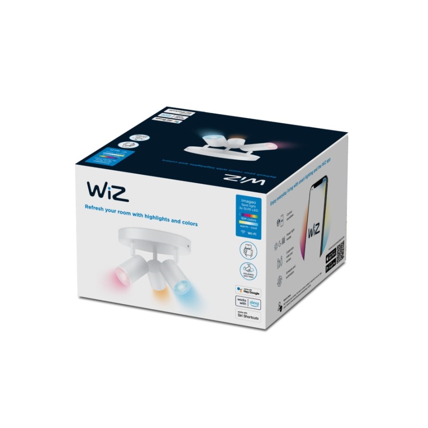 WiZ - LED RGBW dimmelhető spotlámpa IMAGEO 3xGU10/4,9W/230V 2200-6500K Wi-Fi CRI 90 fehér