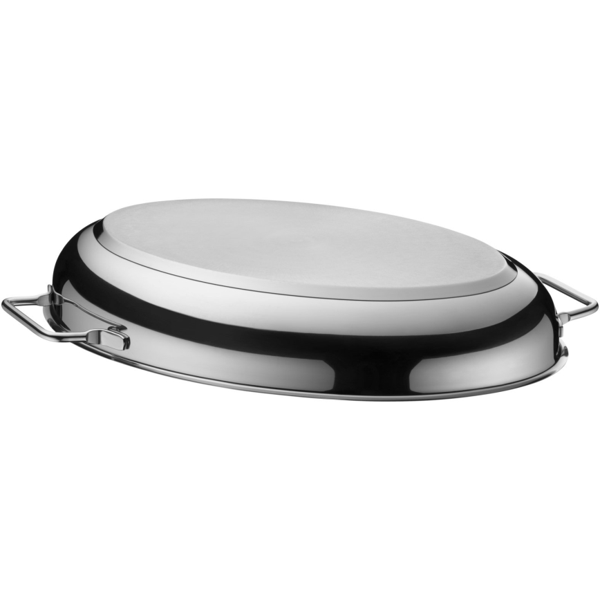 WMF - Ovális sütőedény fedéllel  41x28,5 x18 cm rozsdamentes