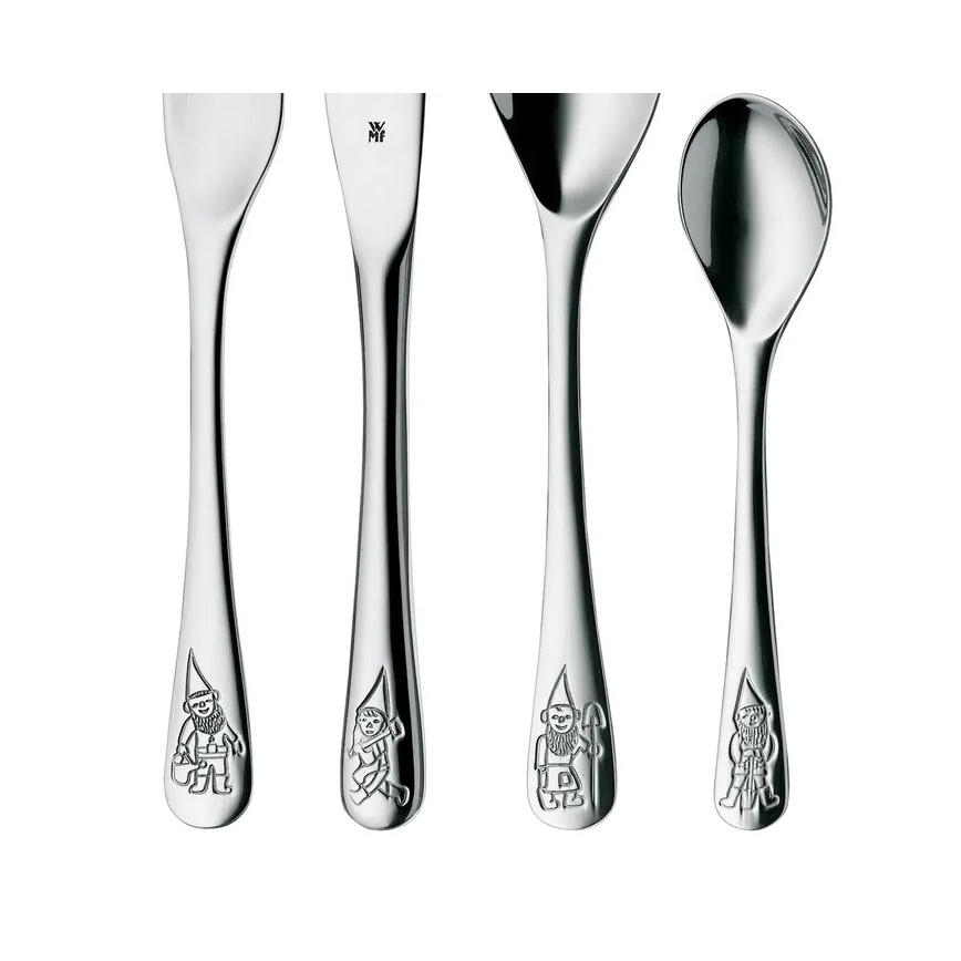 WMF - Törpök gyerek evőeszközkészlet, 4 db