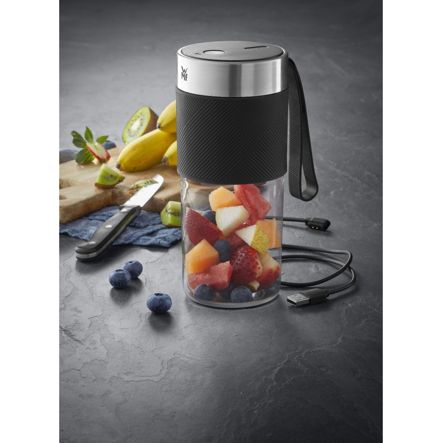 WMF - Utazó smoothie turmix KITCHENminis 50W/7,4V 1200 mAh rozsdamentes
