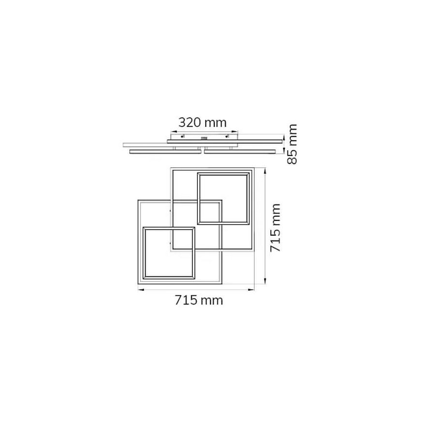 Wofi 10644 - LED Dimmelhető csillár VISO LED/62W/230V