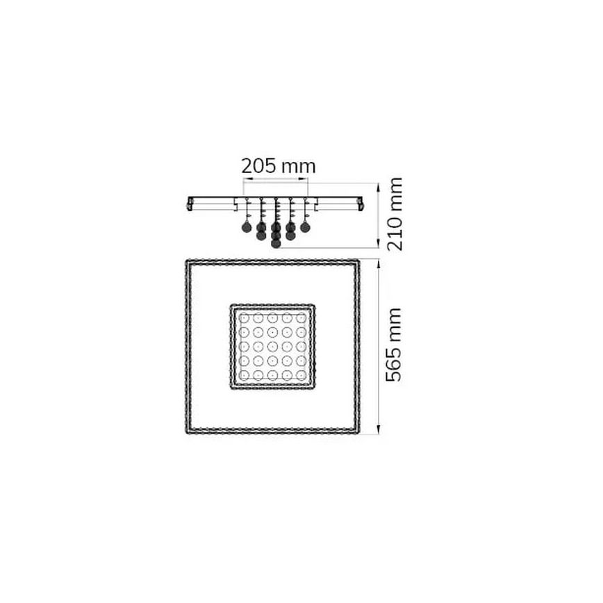 Wofi 11638- LED Dimmelhető mennyezeti lámpa MEDLEY LED/51,5W/230V 2800-5500K+ távirányító