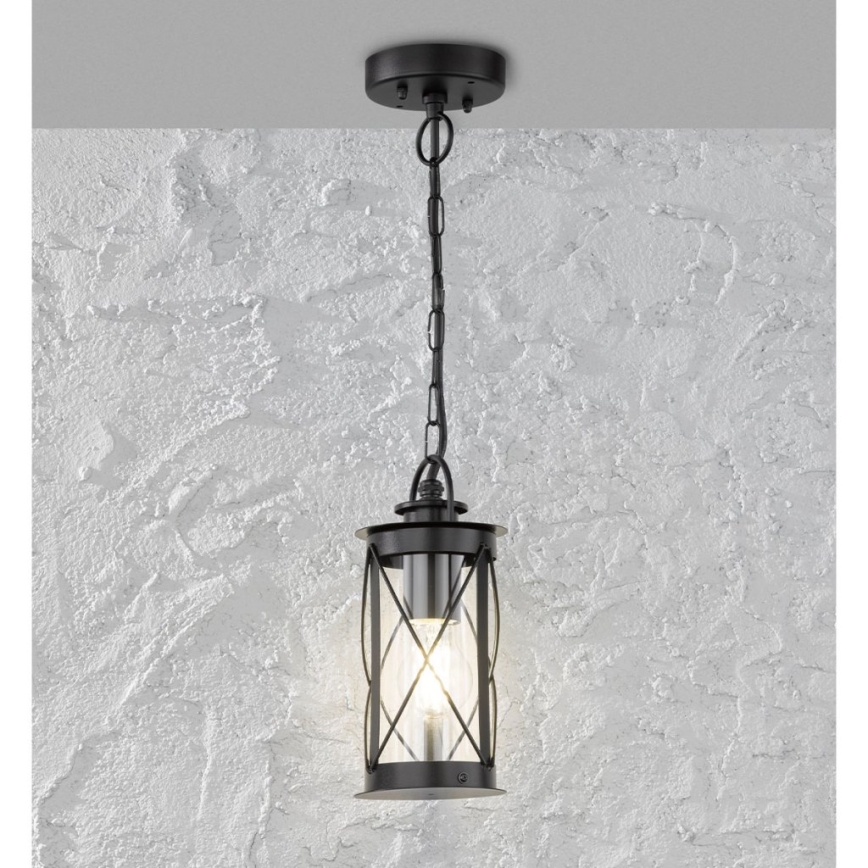 Wofi 12276 - Kültéri csillár láncon DELIAN 1xE27/10W/230V IP54