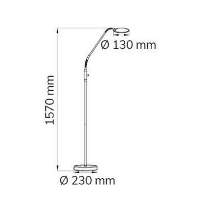 Wofi 3006.01.32.9000 - LED Dimmelhető állólámpa TWIN LED/4,6W/230V