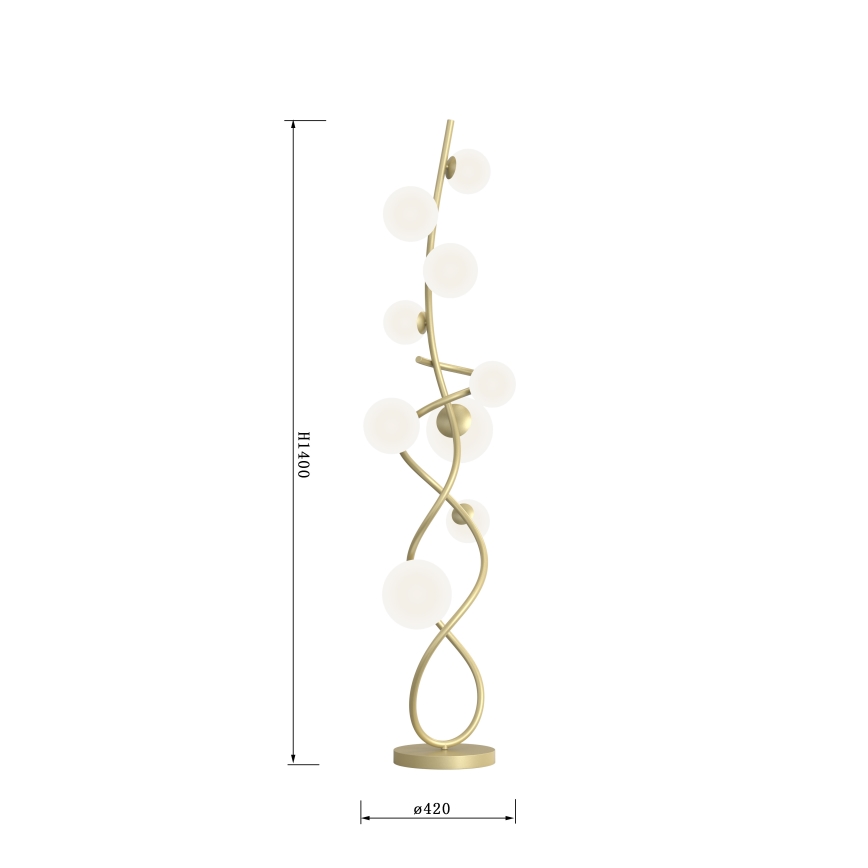 Wofi 3014-901 - LED Állólámpa NANCY 9xG9/3,5W/230V arany/fehér