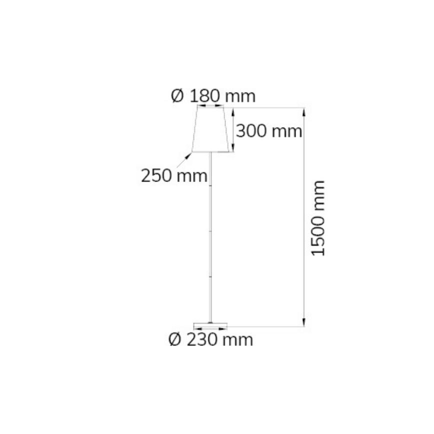 Wofi 3329.01.50.6000 - Állólámpa FYNN 1xE27/60W/230V szürke