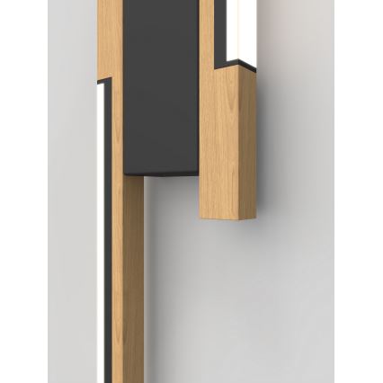 Wofi 4031-206- LED dimmelhető fali lámpa PALERMO 11W/230V kaucsukfa