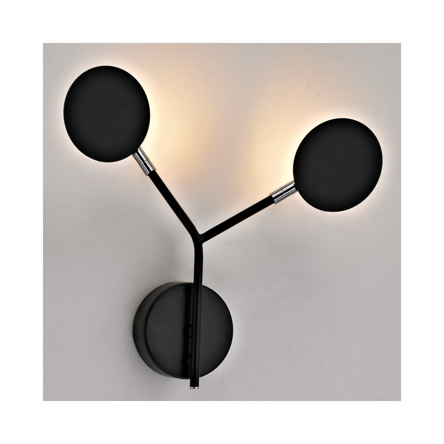 Wofi 446602109000 - LED Fali lámpa BELIZE 2xLED/5W/230V 3000K fekete