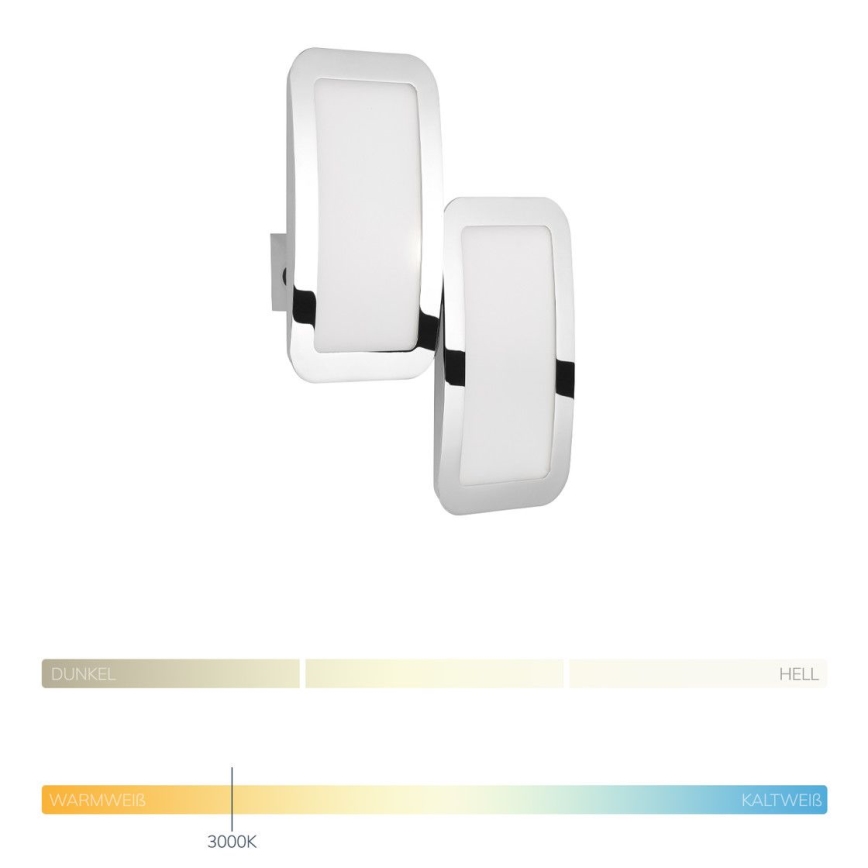 Wofi 4526.02.01.6000 - KÉSZLET 2x LED Dimmelhető fali lámpa SAGA LED/8W/230V