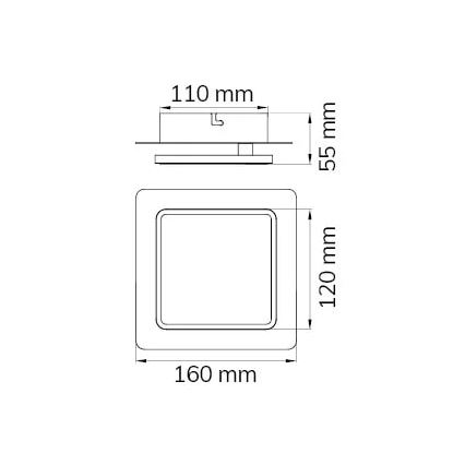 Wofi 4785.01.10.9000 - LED fali lámpa SUTTER LED/4,5W/230V 3000K fekete