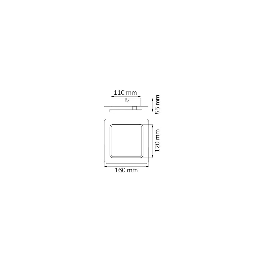 Wofi 4785.01.10.9000 - LED fali lámpa SUTTER LED/4,5W/230V 3000K fekete