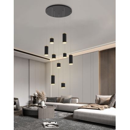 Wofi 5003-904 - LED Dimmelhető csillár zsinóron TOULOUSE LED/57W/230V fekete/arany