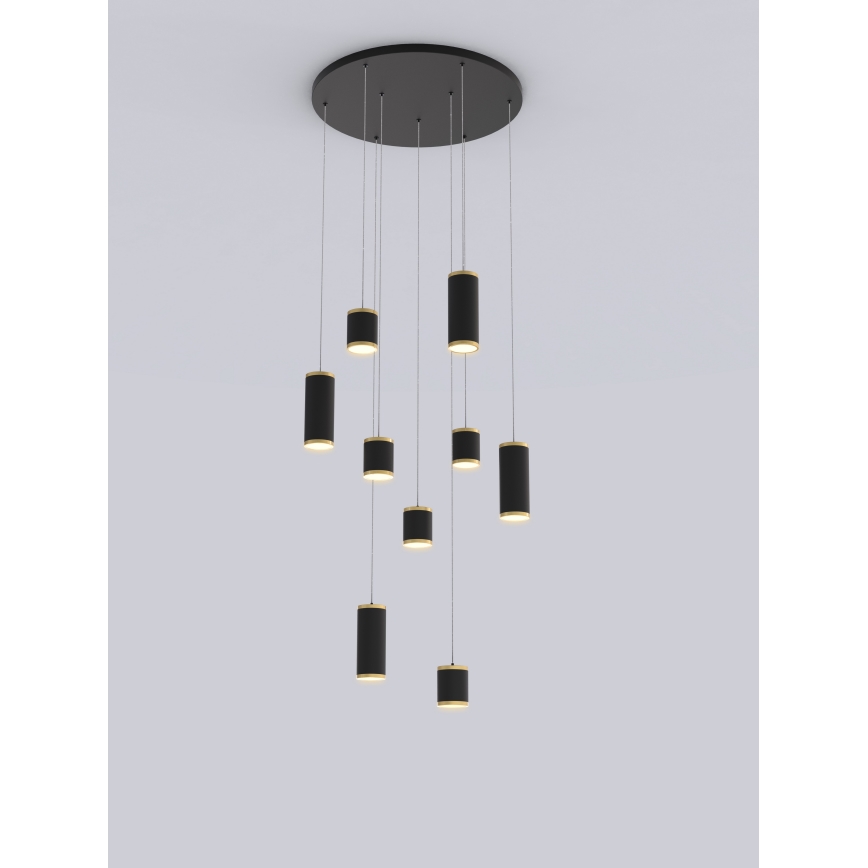 Wofi 5003-904 - LED Dimmelhető csillár zsinóron TOULOUSE LED/57W/230V fekete/arany